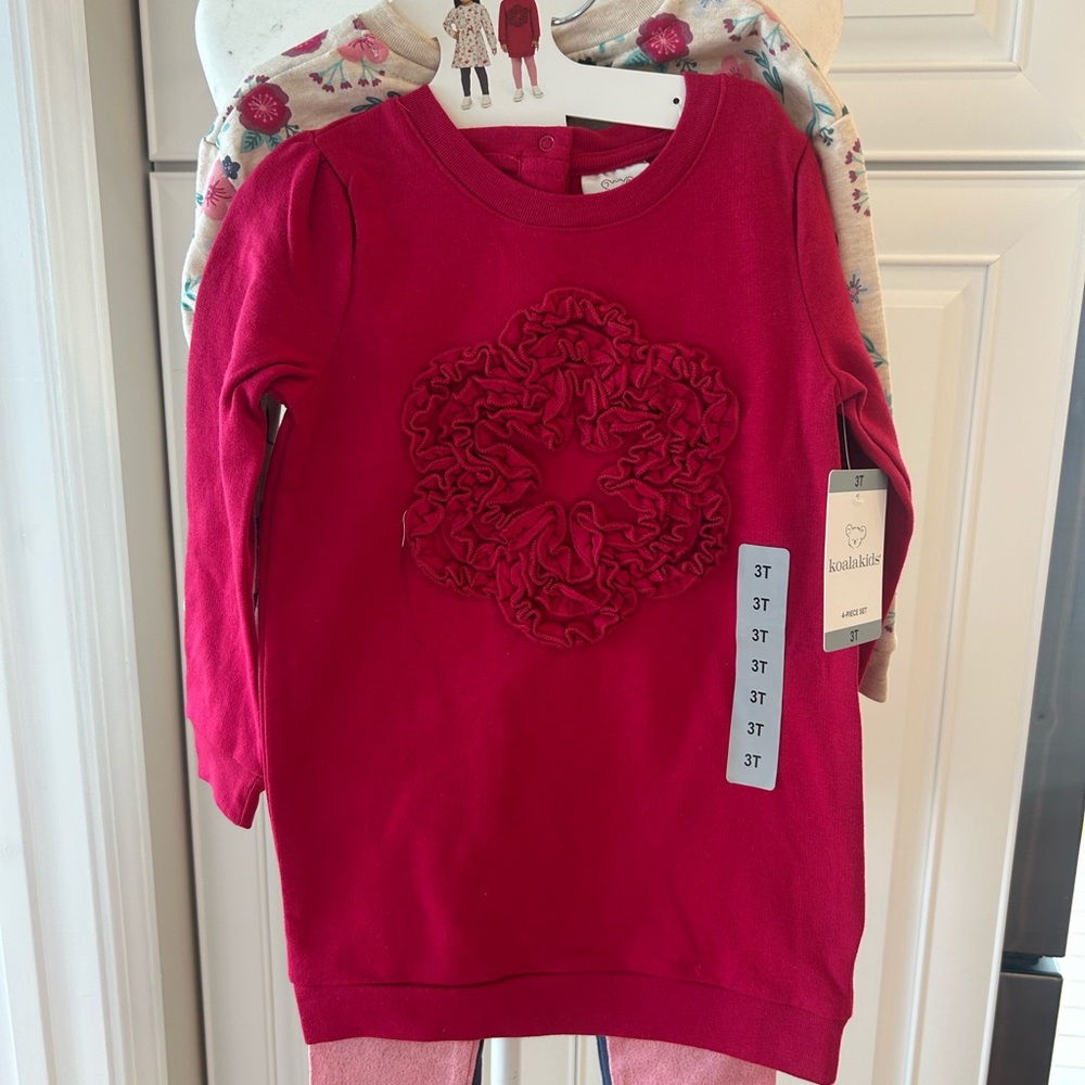 Koala Kids Red Ruffle Heart Sweatshirt